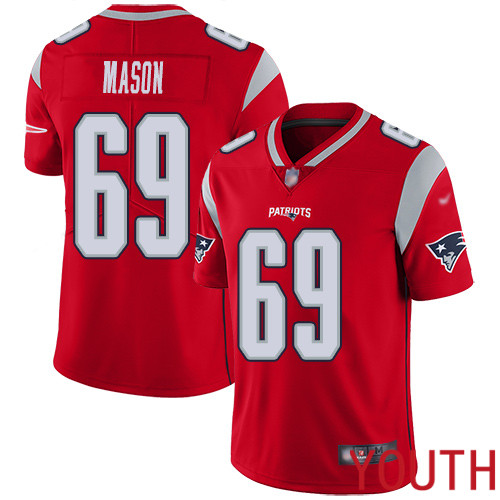 New England Patriots Football #69 Inverted Legend Limited Red Youth Shaq Mason NFL Jersey->youth nfl jersey->Youth Jersey